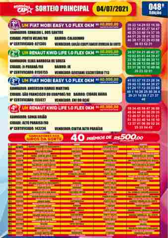 Confira os melhores momentos do sorteio do Rondoncap deste domingo, dia 4 de julho; veja a premiação desta semana