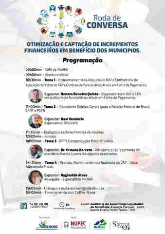 Arom promove roda de conversa sobre otimização e captação de incrementos financeiros em benefícios dos municípios