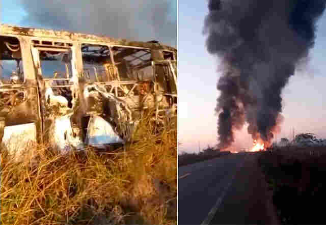 Vídeo: Colisão entre ônibus e caminhão-tanque deixa três mortes na BR-364