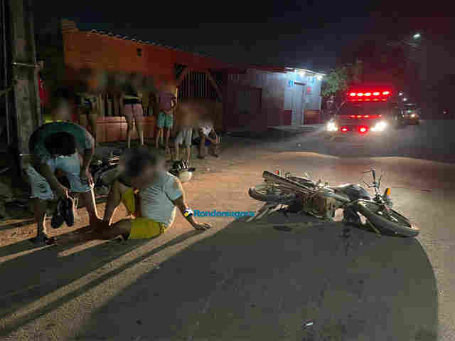 Acidente entre motos deixa três feridos na Zona Leste