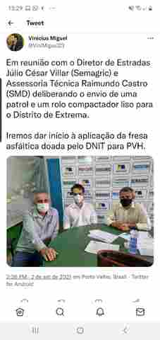 Semagric envia patrol e rolo compactador para aplicação de fresa asfáltica em Extrema