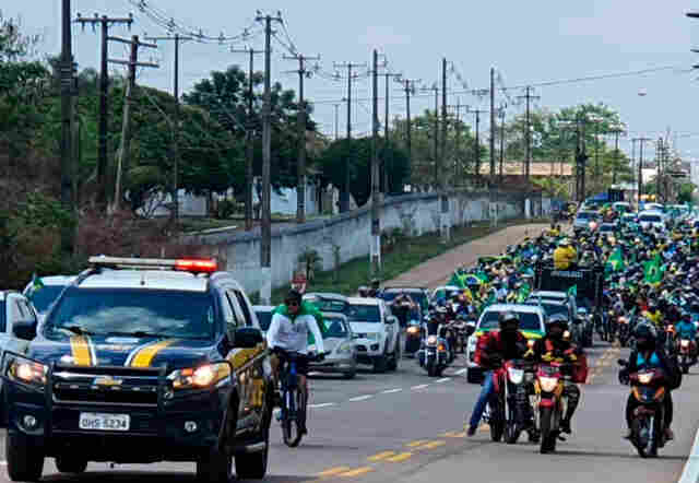 Fila de 7 quilômetros de veículos marca ato em Porto Velho pró-Bolsonaro