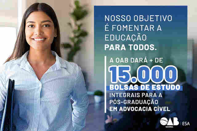 ESA abre inscrições para bolsistas de pós-graduação em Advocacia Cível