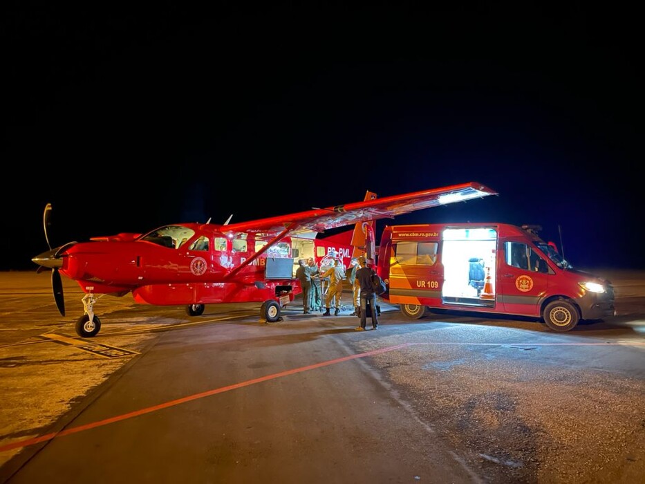 Grupo de Operações Aéreas transfere bebê prematuro de Vilhena para Porto Velho