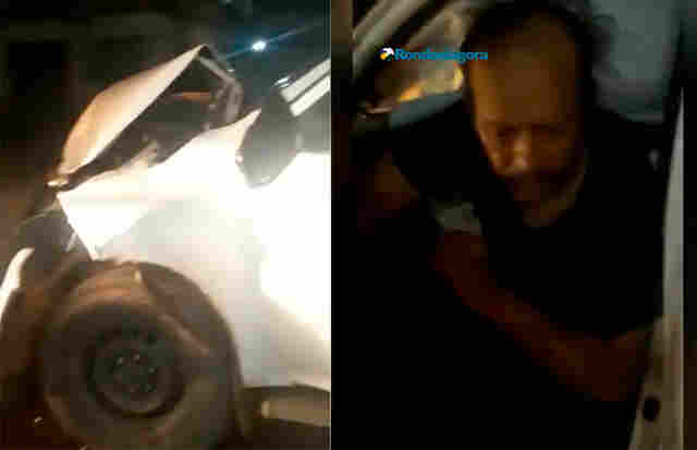 Vídeo: motorista bêbado dirigindo veículo oficial se envolve em colisão frontal com ônibus