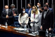 Empresria Maria Eliza assume vaga no Senado aberta com licena de Confcio Moura
