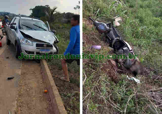 Duas mulheres morrem na BR-421 após colisão entre moto e carro