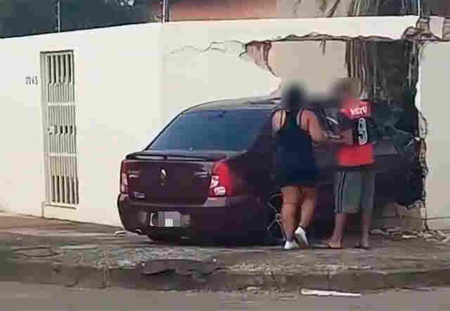 Polícia prende motorista bêbado que destruiu muro de residência em Porto Velho