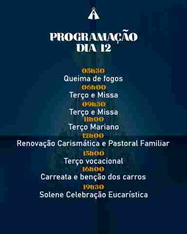 Em Porto Velho, Igreja tem vasta programação pelo Dia da Padroeira do Brasil