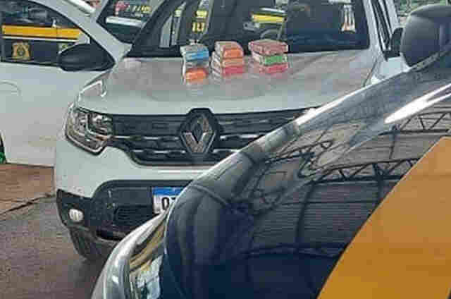 PRF prende dupla com quase 10 quilos de cocaína na BR-264