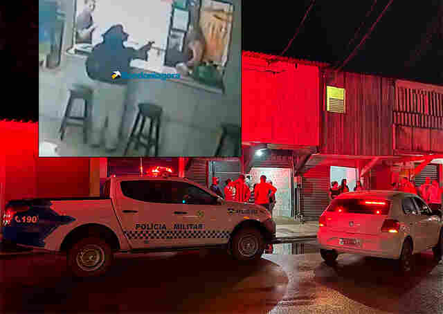 Vídeo: Mulher é executada em bar no centro da capital; homem também foi baleado