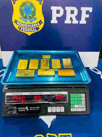 Casal é flagrado com quase quatro quilos de ouro em barras na BR-364