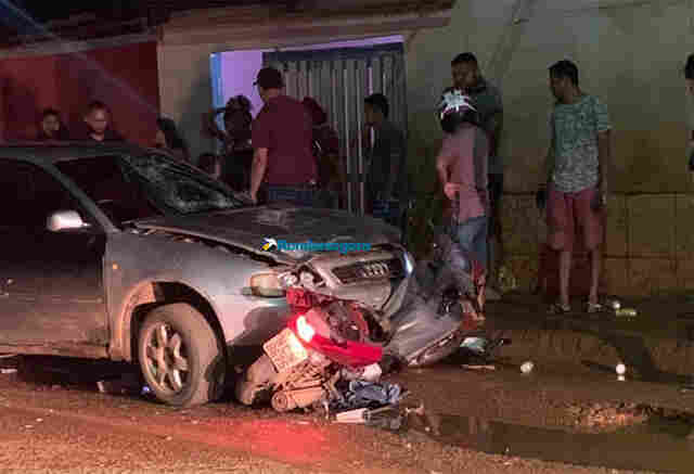 Colisão envolvendo moto e carro deixa duas mulheres feridas na capital