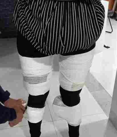 Mulher é presa com mais de quatro quilos de droga enrolada ao corpo