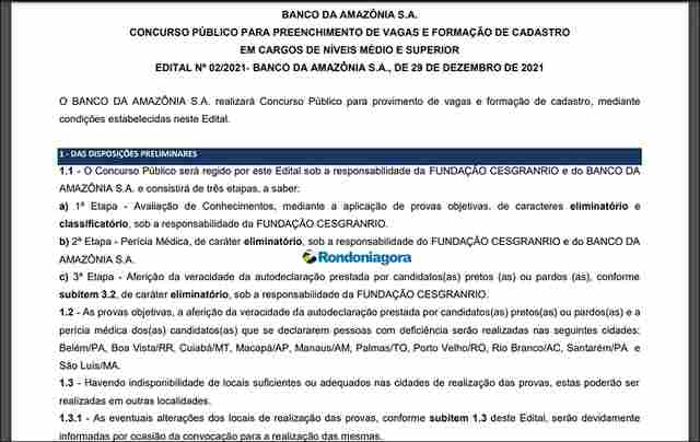 Confira edital do concurso do Banco da Amazônia com 219 vagas e salários de até R$ 3.490,88