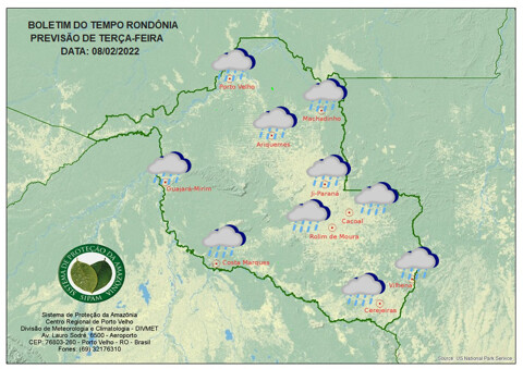Temporais: frente fria no sudeste intensifica umidade na região e Rondônia terá mais chuvas