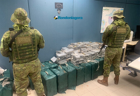 Batalhão de Fronteira apreende quase uma tonelada e meia de cocaína em Rondônia