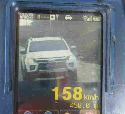 PRF flagra motorista dirigindo a 158 km/h em Rondônia