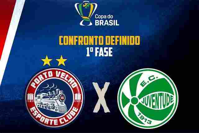 Porto Velho e Juventude disputam vaga na próxima fase da Copa do Brasil