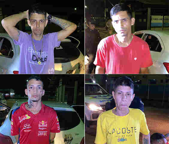 PM prende quatro criminosos após roubo de produtos e carro na capital