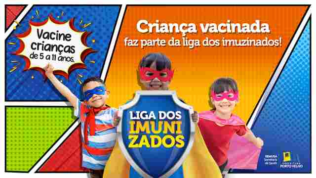 Prefeitura lança campanha para reforçar vacinação infantil contra a covid-19