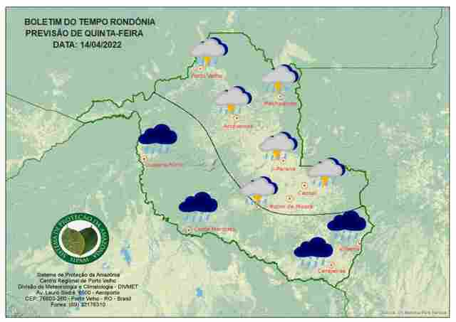 Frente fria reduz calor em Rondônia no fim da Semana Santa, diz Sipam