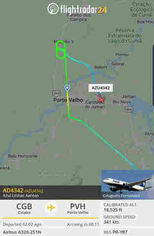 Avião da Azul que pousaria em Porto Velho arremete e retorna para Cuiabá