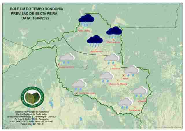 Frente fria fraca chega a Rondônia e mantém temperatura amena nesta sexta