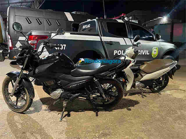 PM recupera duas motos roubadas, prende jovem e apreende adolescente