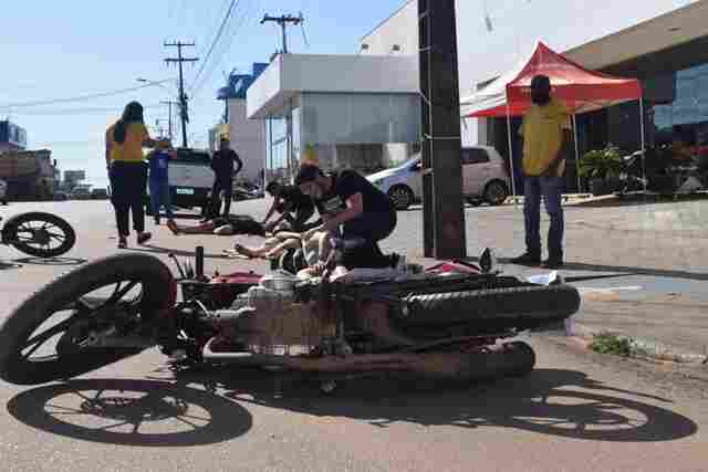 Simulação de acidente marca encerramento do Maio Amarelo, em Porto Velho