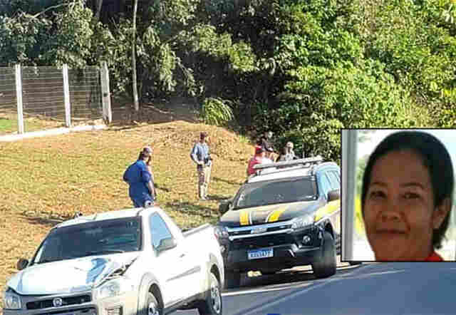 Mulher morre atropelada em acostamento da BR-364