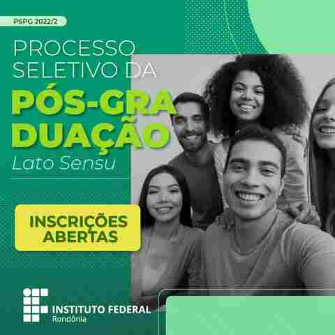IFRO oferece 920 vagas para pós-graduações presenciais e a distância