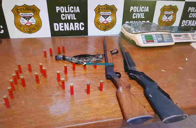 Polícia prende três homens com rifles e espingardas na BR-364