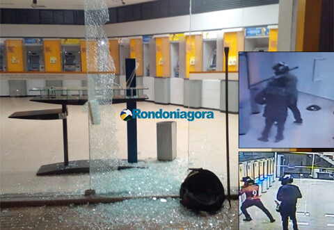 Vídeo e fotos: Criminosos tentam explodir agência do Banco do Brasil na capital