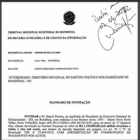 Solidariedade em Rondônia não presta contas ao TRE e pode ficar sem recursos e fora das eleições desse ano