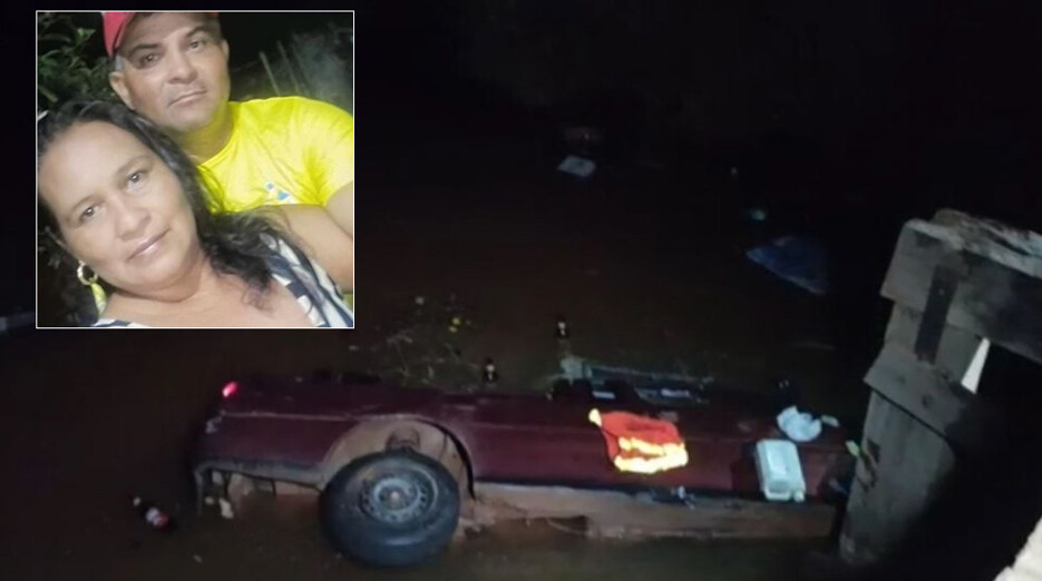 Casal morre após cair com carro de ponte de madeira em Ji-Paraná