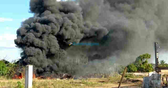 Incêndio atinge antiga usina de asfalto em Porto Velho