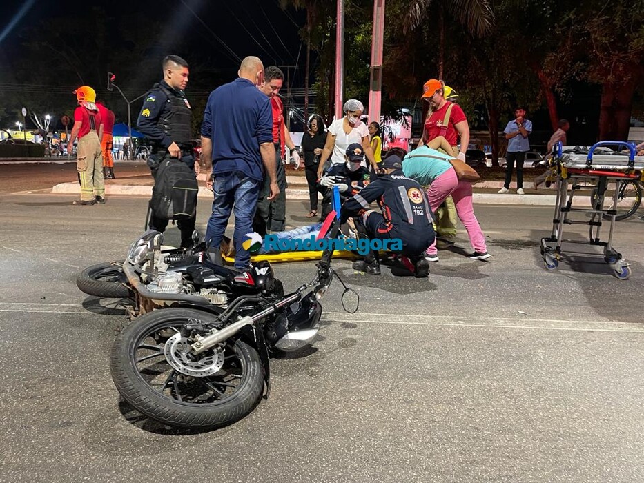 Policial fica ferido em acidente na área urbana da BR-319 em Porto Velho