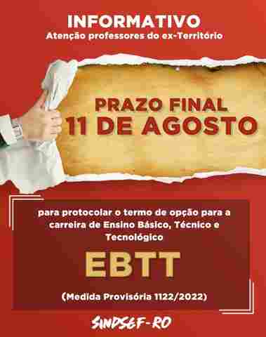 Sindsef solicita a Digep e CPPD relação de professores aptos ao EBTT; prazo encerra quinta-feira