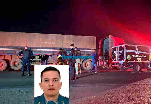 Oficial da PM morre atropelado na BR-364, em Candeias do Jamari