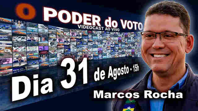 Candidato a reeleição, Marcos Rocha será entrevistado ao vivo nesta quarta-feira; participe