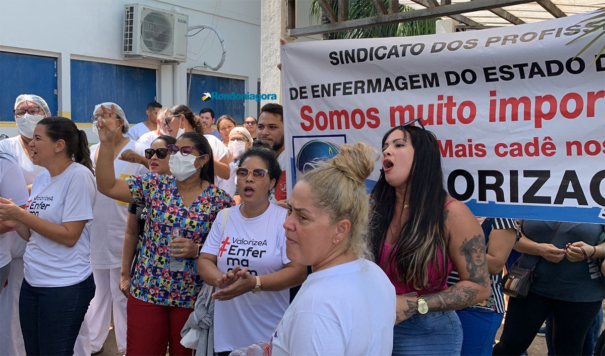 Vídeo: trabalhadores da área de enfermagem em Rondônia protestam contra suspensão do piso nacional