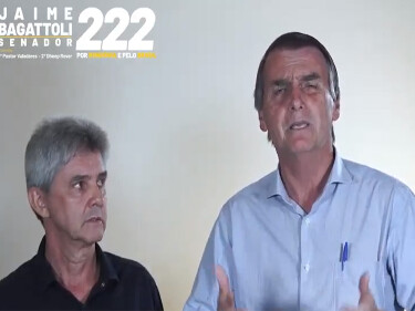 Sem apoio de Bolsonaro nestas eleições, Bagattoli usa vídeo de 2018 para confundir eleitor
