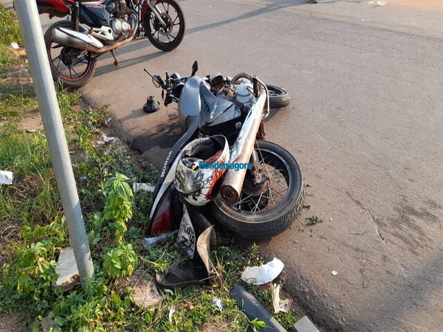 Vítima de grave acidente com S10, motociclista é levado intubado para o João Paulo II