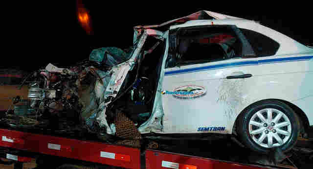 Vídeo: taxista de Porto Velho e passageira morrem em colisão na BR-364