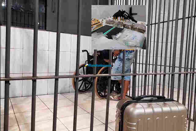 Cadeirante e comparsa são presos com droga em casa