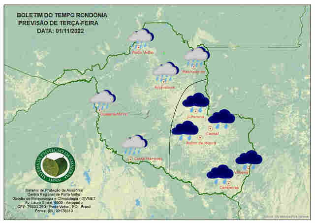 Sipam prevê friagem de forte intensidade a partir desta terça em Rondônia