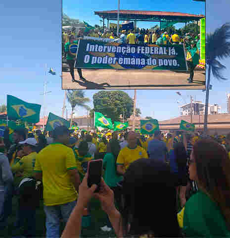 Vídeo: manifestantes protestam em frente a Brigada na capital e pedem intervenção
