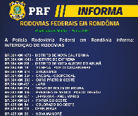 Rondônia amanhece com 15 bloqueios em rodovias federais neste sábado; tropas de choque irão agir