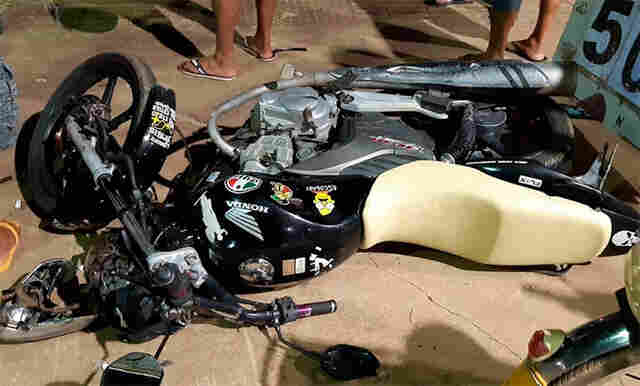 Casal fica gravemente ferido em acidente na zona leste de Porto Velho